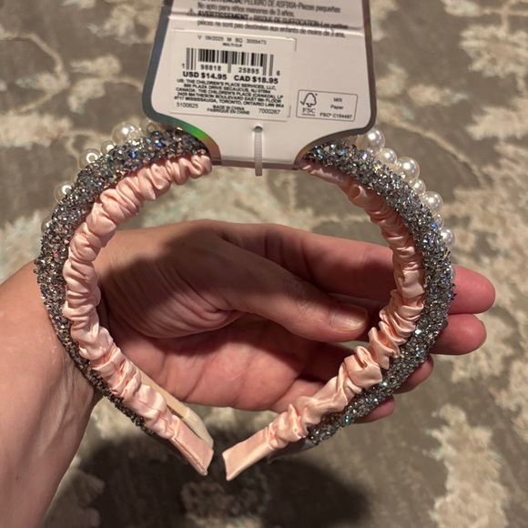 The Children's Place Other - Pink, Silver, and Pearl Embellished Headband Set